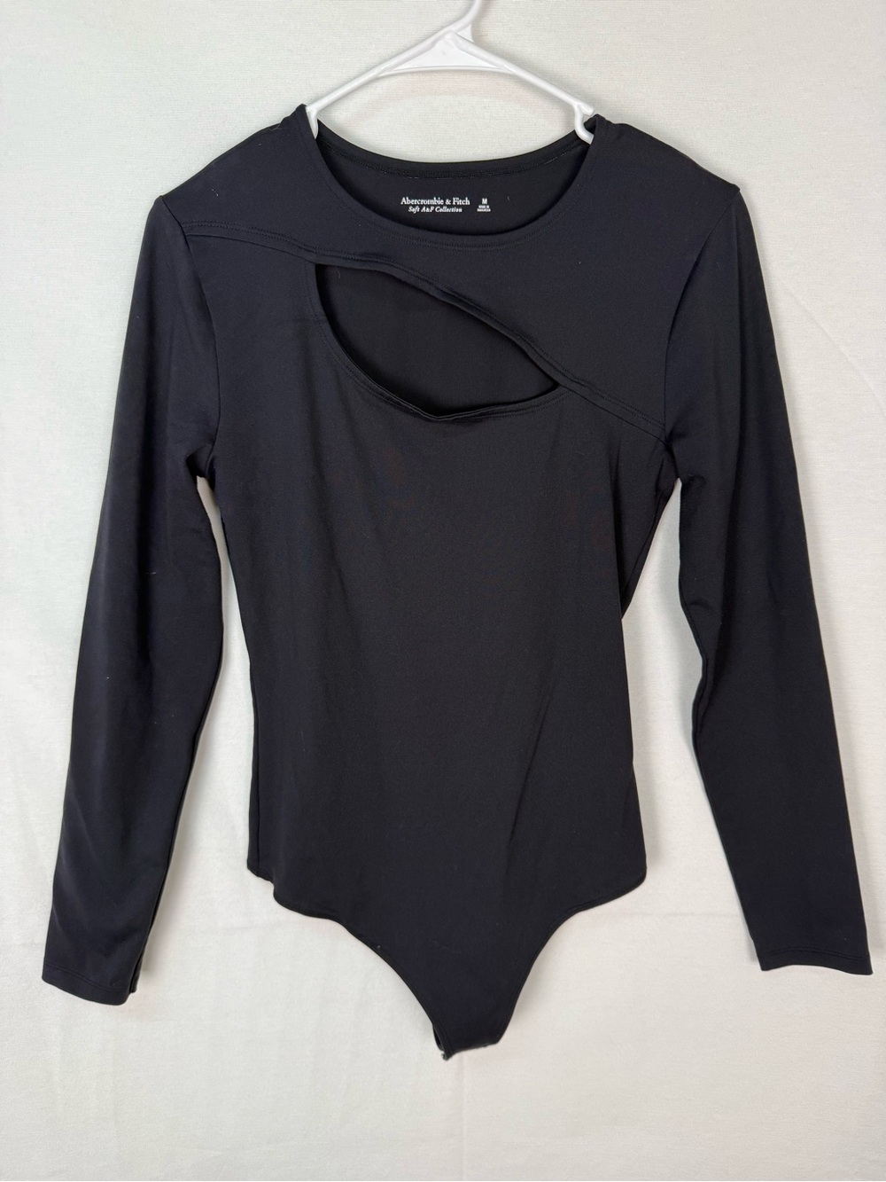Abercrombie & Fitch Black Long-Sleeve Cutout Bodysuit